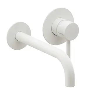 DEEP WHITE Waschtisch-Wandbatterie Farbset 210mm Weiß matt