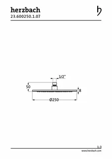 LIVING SPA Slim-Regenbrause 250mm Weiß matt – Bild 2
