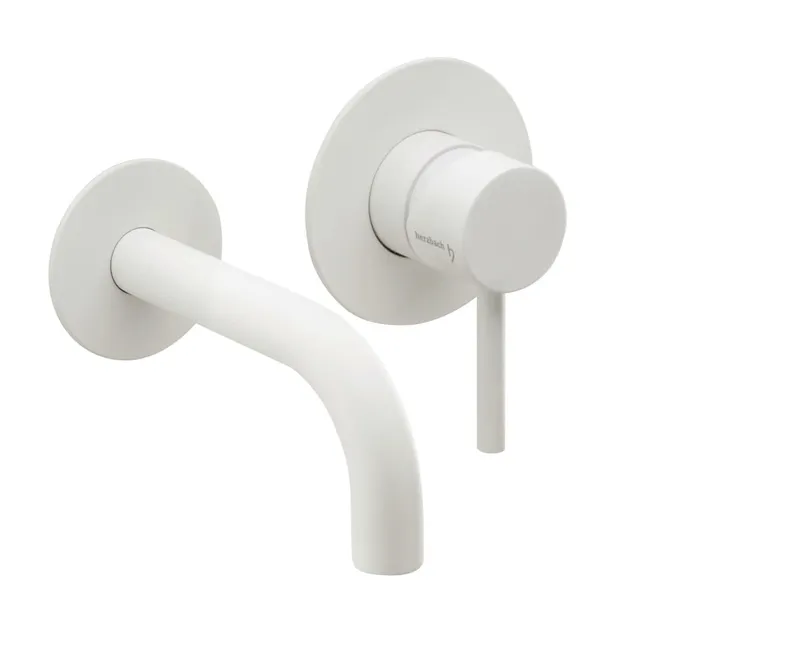 DEEP WHITE Waschtisch-Wandbatterie Farbset 160mm Weiß matt
