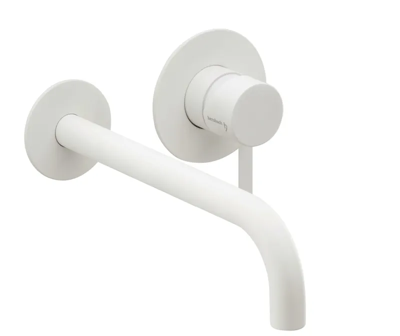 DEEP WHITE Waschtisch-Wandbatterie Farbset 240mm Weiß matt