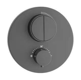 LIVING PUSH Thermostat-Farbset 2 Verbraucher rund rund Grau matt