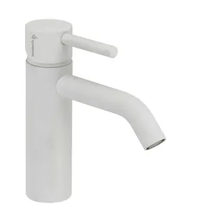 DEEP WHITE Waschtisch-Einlochbatterie M-Size 130mm ohne Ablauf Weiß matt