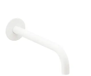DEEP WHITE Wandauslauf 240mm rund gewinkelt Weiß matt