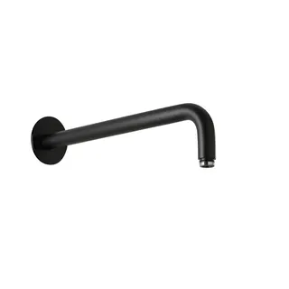 LIVING SPA Wandarm 350mm 70 rund gewinkelt Schwarz matt