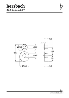 LOGIC XL 1 Thermostat-Farbset 2 Blenden/Griffe rund Weiß matt – Bild 2