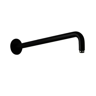 LIVING SPA Wandarm 420mm 70 rund gewinkelt Schwarz matt