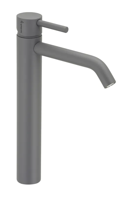 DEEP GREY Waschtisch-Einlochbatterie XL-Size Schaft ohne Ablauf Grau matt