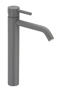 DEEP GREY Waschtisch-Einlochbatterie XL-Size Schaft ohne Ablauf Grau matt