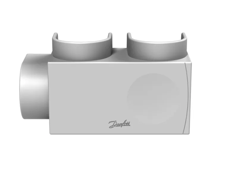 Danfoss Kunststoffabdeckung für VHS-DV Eck, Fühler rechts in RAL 9016, Heizkörper 3/4"