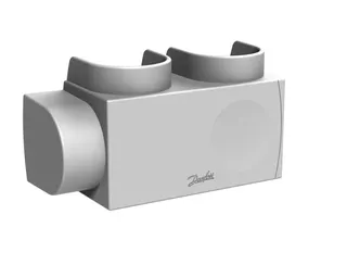 Danfoss Kunststoffabdeckung für VHS-DV Eck, Fühler rechts in RAL 9016, Heizkörper 3/4" – Bild 3