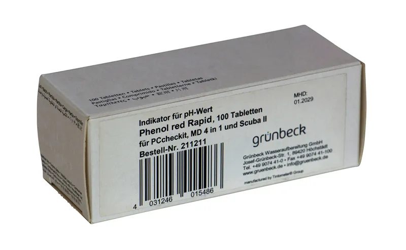 Grünbeck Indikator für pH-Wert, 100 Tabletten