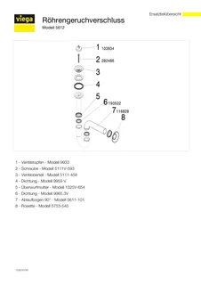 Viega Röhrengeruchverschluss 5612 in G1 1/4 x G1 1/4 x 60mm ms verchromt – Bild 5