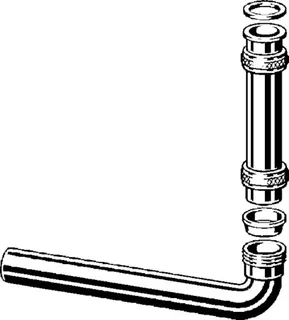 Viega Baugruppe Ablaufbogen 5621.1-880 in G1 1/4 x32mm Messing verchromt – Bild 3
