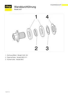 Viega Wanddurchführung 3427 in Rp1/2 x 30mm x Rp1/2 x G3/4 Rotguss – Bild 4