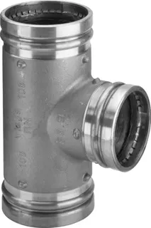 Viega T-Stück mit SC Sanpress 2218LF in LABS-frei in 54mm Rotguss – Bild 2