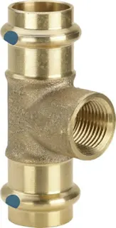 Viega T-Stück mit SC Sanpress 2217.2LF in LABS-frei in 22mm x Rp1/2 x 22mm Rg