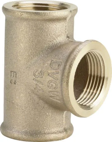 Viega T-Stück 3130 in Rp1/2 x Rp3/8 x Rp1/2 Rotguss