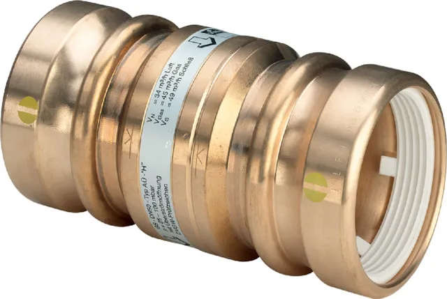 Viega Gasströmungswächter Typ A-Ü 9653.1 in 40mm Rotguss