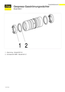 Viega Gasströmungswächter Typ A-Ü 9653.1 in 40mm Rotguss – Bild 5