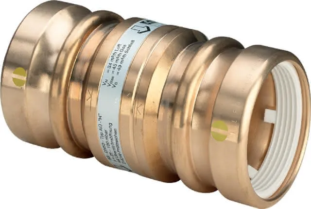 Viega Gasströmungswächter Typ A-Ü 9653.1 in 63mm Rotguss