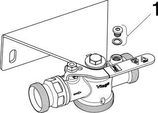 Viega Gaszähler-Kugelhahn G2112.2 in G1 3/8 Messing – Bild 5