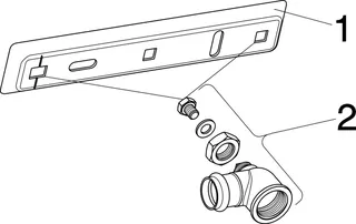 Viega Gaszähler-Anschlussplatte G2325 in 28mm Stahl verzinkt – Bild 4