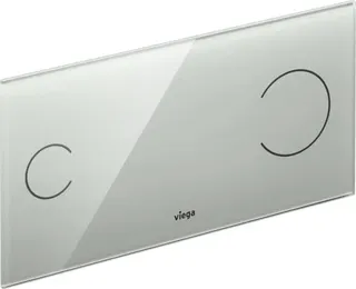 Viega WC Betätigungsplatte 8352.12 in 271 x 140mm, Glas/hellgrau