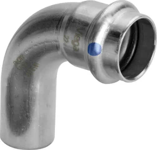 Viega Bogen 90 Grad mit SC Sanpress Inox 2316.1LF in LABS-frei in 42mm