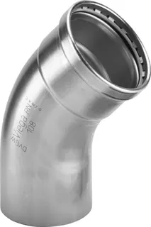 Viega Bogen 45 Grad mit SC Sanpress Inox 2326.1XLLF in LABS-frei in 64,0mm – Bild 2
