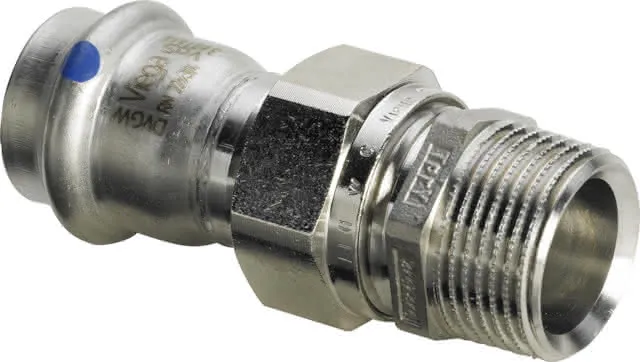 Viega Verschraubung mit SC Sanpress Inox in 2365LF in LABS-frei in 42mm x G1 1/2