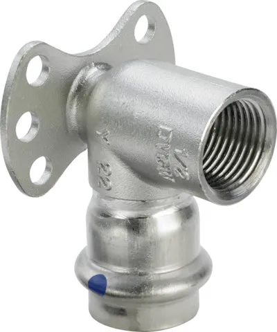 Viega Wandscheibe mit SC Sanpress Inox 2325.5LF in LABS-frei in 22mm x Rp1/2