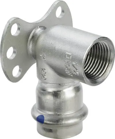 Viega Wandscheibe mit SC Sanpress Inox 2325.5LF in LABS-frei in 28mm x Rp1