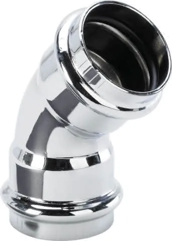 Viega Bogen 45 Grad 5698 in 32x32mm Kupfer verchromt