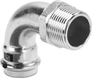 Viega Bogen 90 Grad mit SC Prestabo 1114 in 54mm x R2 Stahl verzinkt – Bild 2
