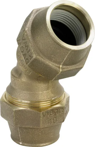Viega Bogen 45 Grad Maxiplex 9026 in 40mm Rotguss