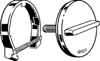 Viega Rosette 6161.179 in 75mm Kunststoff verchromt – Bild 3