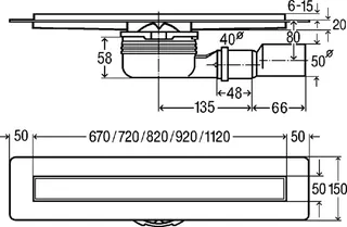 Viega Duschrinne Advantix 4983.10 in 750mm Edelstahl – Bild 4