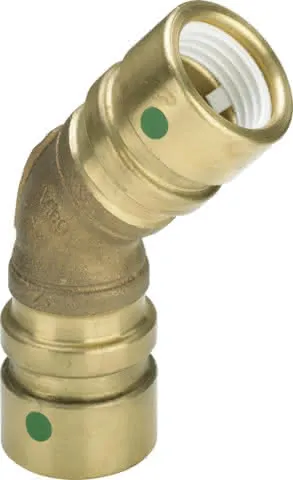 Viega Bogen 45 Grad mit SC Geopress 9626TW in 63mm Rotguss