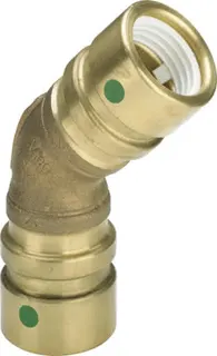 Viega Bogen 45 Grad mit SC Geopress 9626TW in 50mm Rotguss