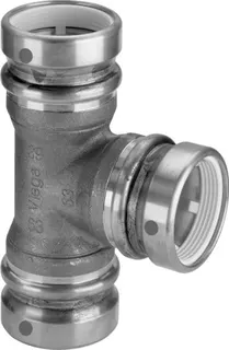 Viega T-Stück mit SC Geopress 9618TW in 32x32x32mm Rotguss – Bild 2