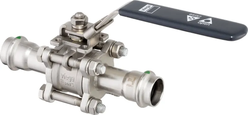 Viega Kugelhahn mit SC Easytop 2375.8 in 15mm Stahl nichtrostend