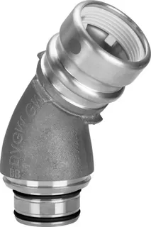 Viega Anschlussbogen 45 Grad mit SC Geopress 9694.1TW in 32mm Rotguss – Bild 2