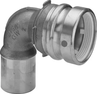 Viega Bogen 90 Grad mit SC Geopress 9616.1TW in 35x40mm Rotguss – Bild 2