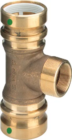 Viega T-Stück mit SC Geopress 9617.1TW in 63mm x R2 x Rp1 1/2 Rotguss