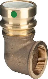 Viega Bogen 90 Grad mit SC Geopress 9614.2TW in 32mm x Rp1 Rotguss