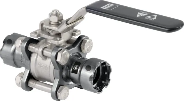 Viega Kugelhahn mit SC Easytop 4275.8 in 1 Zoll Stahl unlegiert