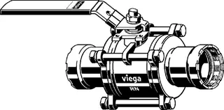 Viega Kugelhahn mit SC Easytop 4375.8 in 2 Zoll Stahl unlegiert – Bild 3