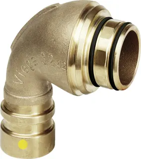 Viega Anschlussbogen 90 Grad mit SC Geopress 9694G in 32mm Rotguss