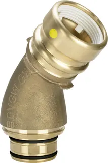 Viega Anschlussbogen 45 Grad mit SC Geopress 9694.1G in 40mm Rotguss