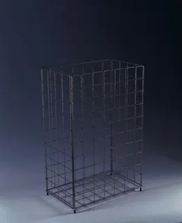 CWS Großraumpapierkorb Edelstahl Geflecht, 60 l, HxBxT 620x410x250